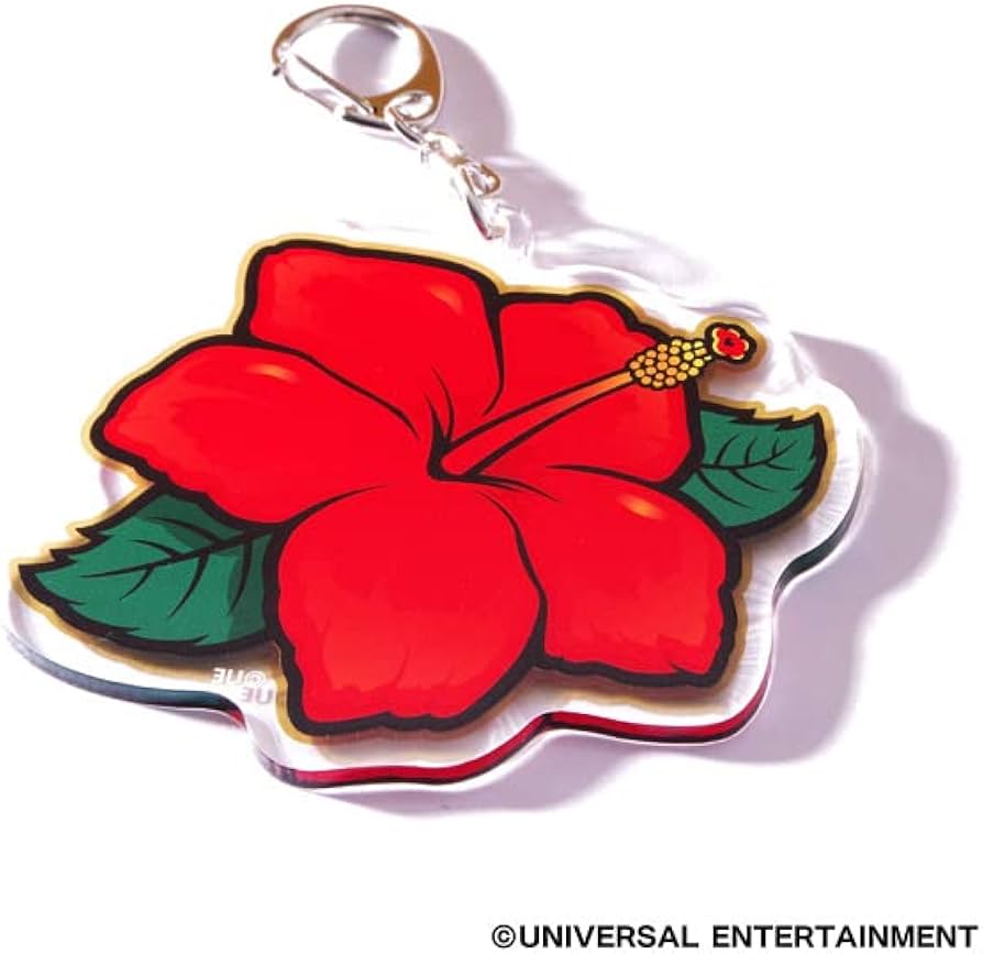 d*9様 キティ ビーチ パラソル キーホルダー トロピカル ハイビスカス d*9様 キティ ビーチ パラソル キーホルダー トロピカル ハイビスカス